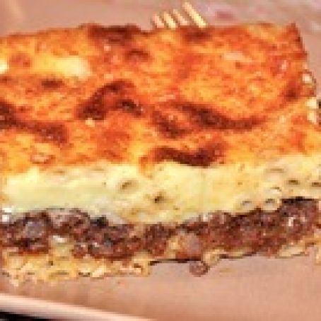Pastitsio - Baked Pasta with Meat and Bechamel Topping